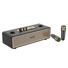 Bluetooth Колонка Hoco BS63 Graceful + два микрофона – Черный
