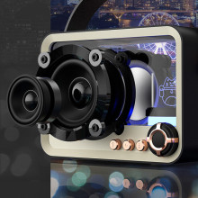 Bluetooth колонка QD05 Retro Style – Черный