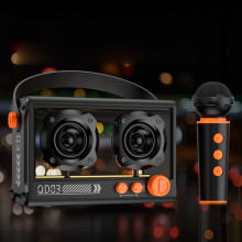 Bluetooth колонка QD03 Transparent с микрофоном – Черный