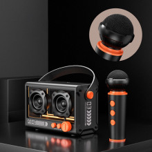 Bluetooth колонка QD03 Transparent с микрофоном – Черный