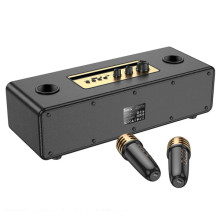 Bluetooth Колонка Hoco BS63 Graceful + два микрофона – Черный