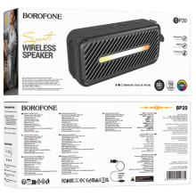 Bluetooth колонка Borofone BP20 Joy sports – Чорний