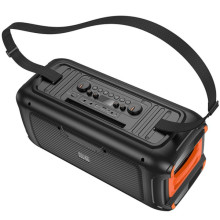 Bluetooth колонка Hoco HA9 Kayman + два микрофона – Черный