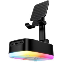 Bluetooth Колонка Borofone BR200 Marea + Power Bank 1500mAh + тримач – Чорний