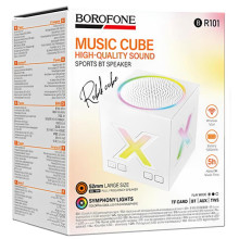 Bluetooth Колонка Borofone BR101 Rubik sports – Білий