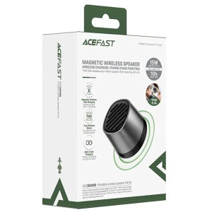Bluetooth Колонка Acefast K8 + БЗУ 15W – Черный