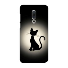 Чехол с принтом для Meizu 15 Plus (AlphaPrint) Модные коты – Силуэт котика