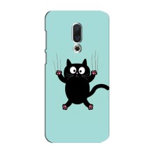Чехол с милыми котиками на Мейзу 15 Плюс – Черный кот