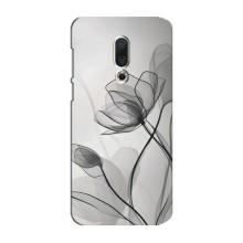 Чохол з квітковим принтом на Mei3y 15 Плюс – Чорні квіти