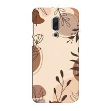 Чохол з квітковим принтом на Mei3y 15 Плюс – Коричневі квіти