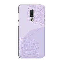 Чохол квітковий дизайн для Meizu 15 Plus – Монстера фіолетова