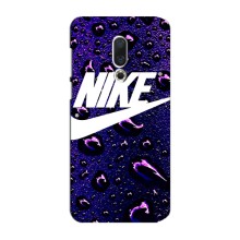 Чехол с логотипом Найк на Meizu 15 Plus – Найк на фиолетовом