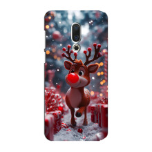 Яскравий чохол для Meizu 15 Plus з Зимові Оленята – Олень серед подарунків