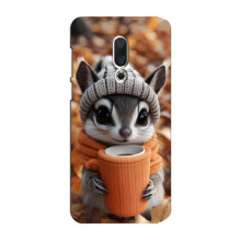 Печатный чехол «Зверята с кофе» для Meizu 15 Plus