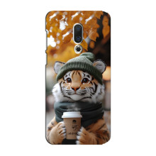 Печатный чехол «Зверята с кофе» для Meizu 15 Plus – Тигр с кофе