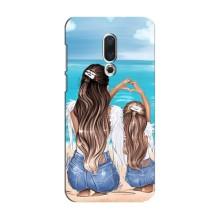 Чехол с печатью для Meizu 15 - (Мама с ребенком) (AlphaPrint) (Мама с доченькой)