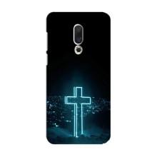 Чехол для Meizu 15 (AlphaPrint) - (Христианские) (Крест и город)
