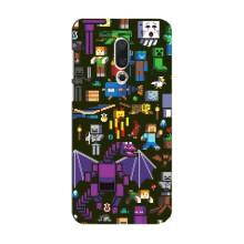 Чехол Майнкрафт на Meizu 15 (AlphaPrint) Minecraft (Коллаж Майнкрафт)