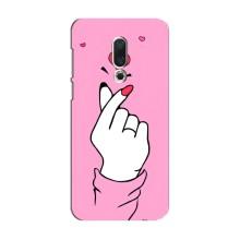 Чехол с принтом для Meizu 15 (AlphaPrint - Знак сердечка)