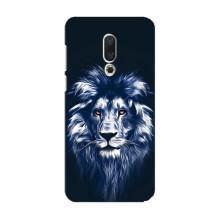 Чехол со Львом для Meizu 15 (VPrint) (Синий Лев)