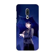 Чехлы Венсдей на Meizu 15 Уэнсдей (AlphaPrint) (Уэнздей с зонтом)