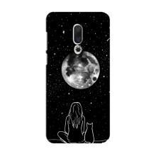 Чехол с рисунком кот на Meizu 15 – Девушка с котом