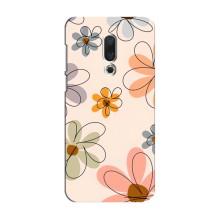Чехол с цветочным принтом на Мейзу 15 – Разноцветные цветы