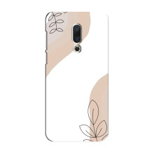 Силконовий чохол з принтом в квітах на Meizu 15 – Нюдовий дизайн