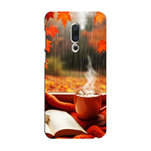 Чехол с уникальным дизайном «Осень с кофе» для Meizu 15 – Кофе и дождь