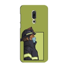 Силиконовый бампер (Работники) на Meizu 15 – Пожарник
