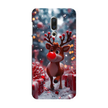 Яркий чехол для Meizu 15 с Зимними Оленятами – Олень среди подарков