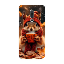 Друкований чохол 'Звірята з кавою' для Meizu 15 – Білка з кавою