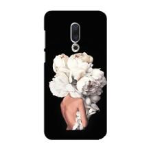 Чехлы (ART) Цветы на Meizu 16 Plus (VPrint) (Білі квіти)