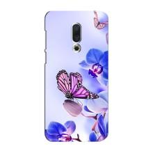 Чохли з квітами для Meizu 16 Plus (VPrint) (Метелик на квітах)