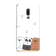 Чехлы с изображением разных животных для Meizu 16 Plus (Удивленные медвеженки)