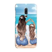 Чехол с печатью для Meizu 16 Plus - (Мама с ребенком) (AlphaPrint) (Мама с доченькой)
