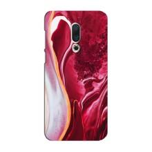 Чохол для Мейзу 16 Плюс - з принтом (Дизайнерські) (AlphaPrint) (Мрамор червоний)