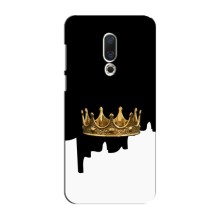 Чехол (Корона на чёрном фоне) для Мейзу 16 Плюс (Золотая корона)