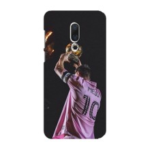 Чехол Месси футболист для Meizu 16 Plus (Месси с кубом)