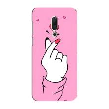 Чехол с принтом для Meizu 16 Plus (AlphaPrint - Знак сердечка)