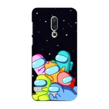Чехол Амонг Ас для Meizu 16 Plus (AlphaPrint) (Скины в космосе)