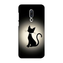 Чехол с принтом для Meizu 16 Plus (AlphaPrint) Модные коты – Силуэт котика