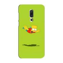 Чехол с Симпсонами для Meizu 16 Plus (VPrint) (Барт Симпсон)