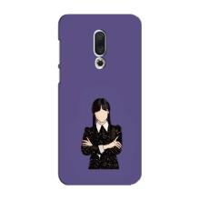 Чехлы Венсдей на Meizu 16 Plus Уэнсдей (AlphaPrint) (Уэнздей в черном)