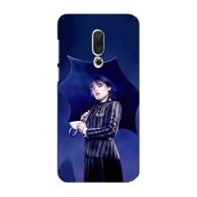 Чехлы Венсдей на Meizu 16 Plus Уэнсдей (AlphaPrint) (Уэнздей с зонтом)