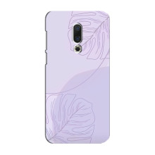 Чохол квітковий дизайн для Meizu 16 Plus – Монстера фіолетова