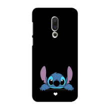 Чехол с принтом Стич на Meizu 16 Plus (Стич на черном)