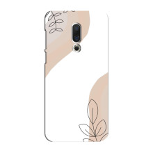 Силконовий чохол з принтом в квітах на Meizu 16 Plus – Нюдовий дизайн