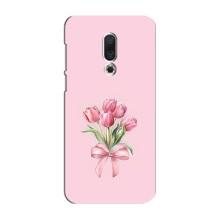 Чехол с розовым рисунком для Meizu 16 Plus – Букет цветов