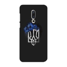 Чехол с украинским гербом на Meizu 16 Plus – Герб с цветком